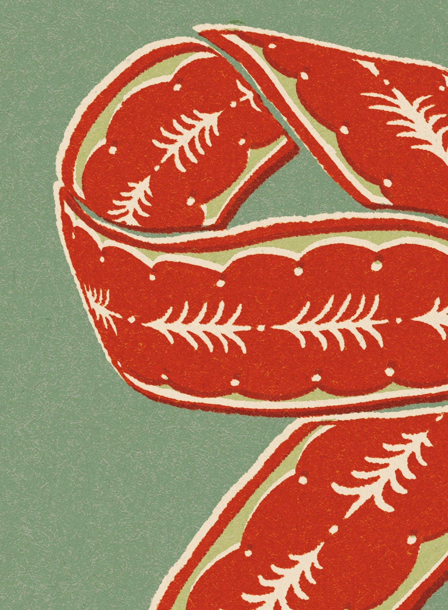 Vintage Holiday Bow Mint, Poster